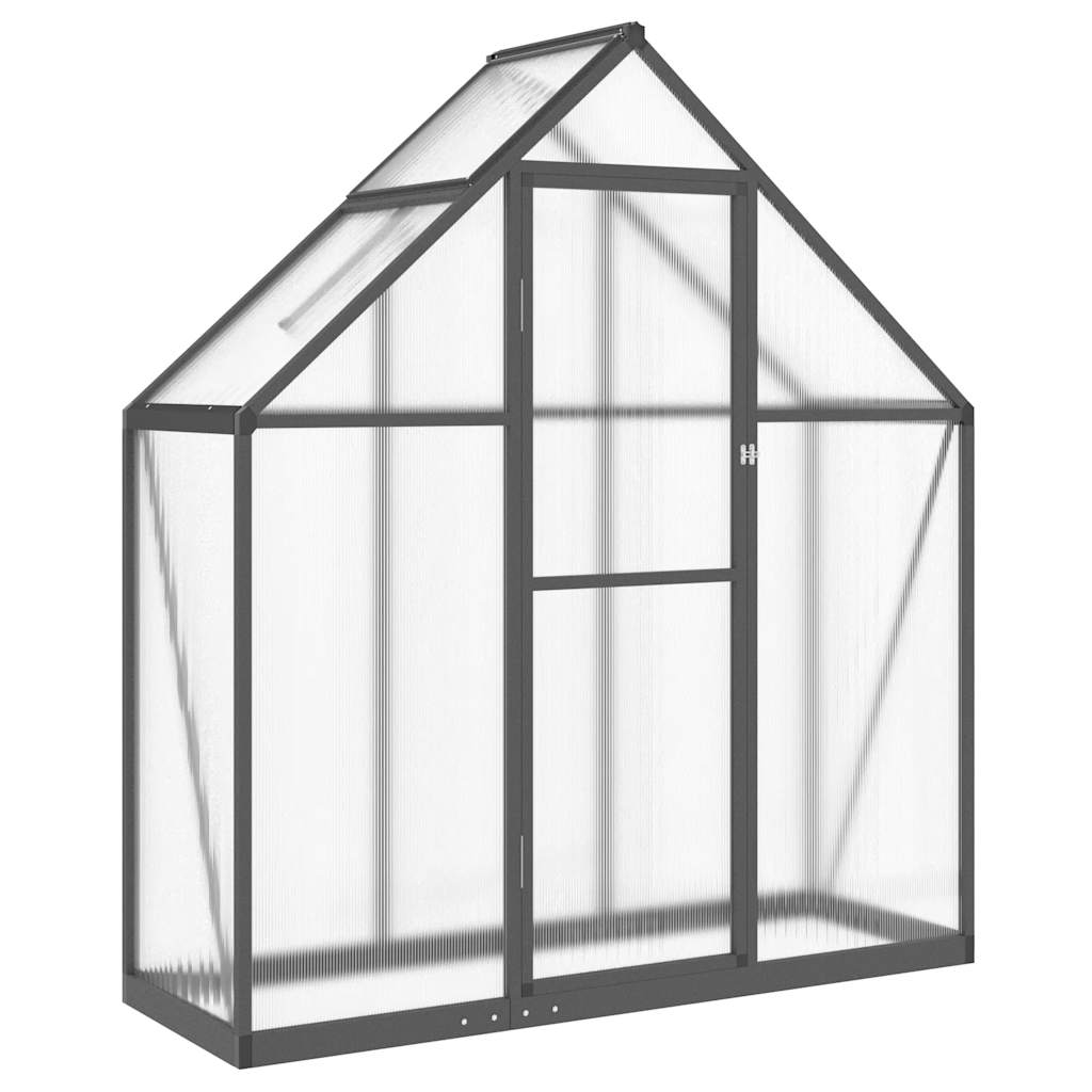 Vidaxl Tuinkas mit Basisrahmen 169x58x195 cm Aluminium -Anthrazit -gelöscht