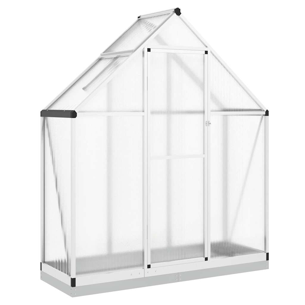 Vidaxl Tuinkas mit Basisrahmen 169x58x202 cm Aluminium Silberfarbe