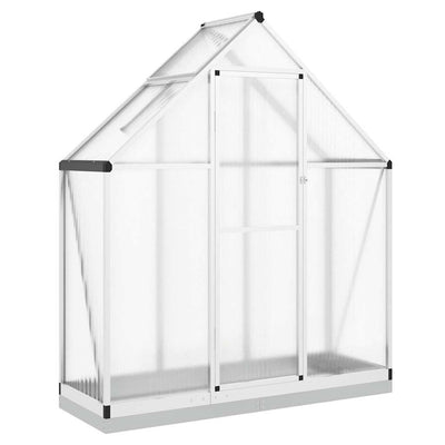 Vidaxl Tuinkas mit Basisrahmen 169x58x202 cm Aluminium Silberfarbe