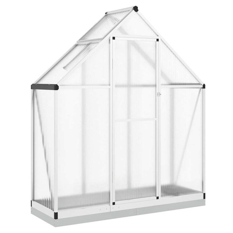 Vidaxl Tuinkas mit Basisrahmen 169x58x202 cm Aluminium Silberfarbe