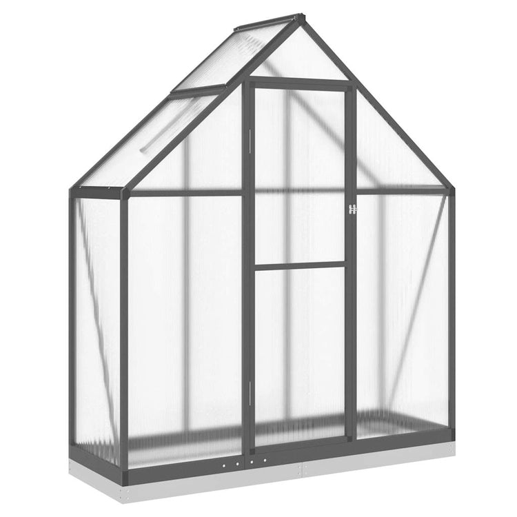Vidaxl Tuinkas mit Basisrahmen 169x58x202 cm Aluminium -Anthrazit -Colored