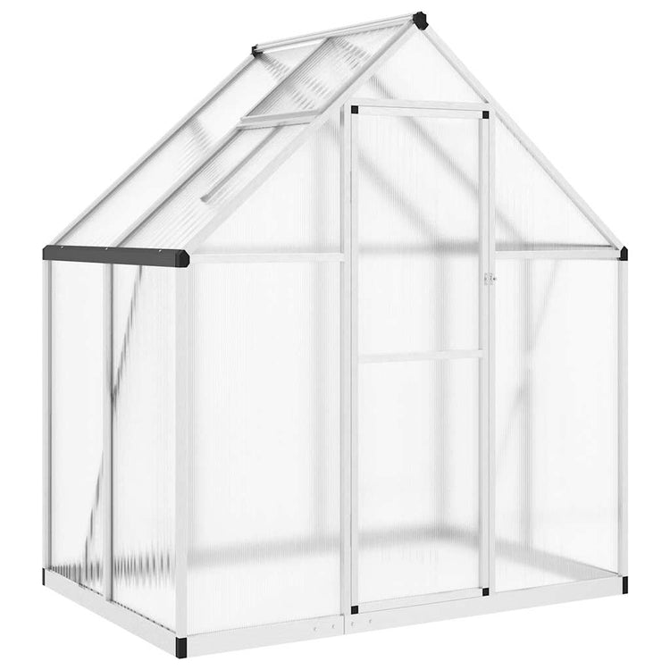Vidaxl Tuinkas mit Basisrahmen 169x114x195 cm Aluminium Silberfarbe