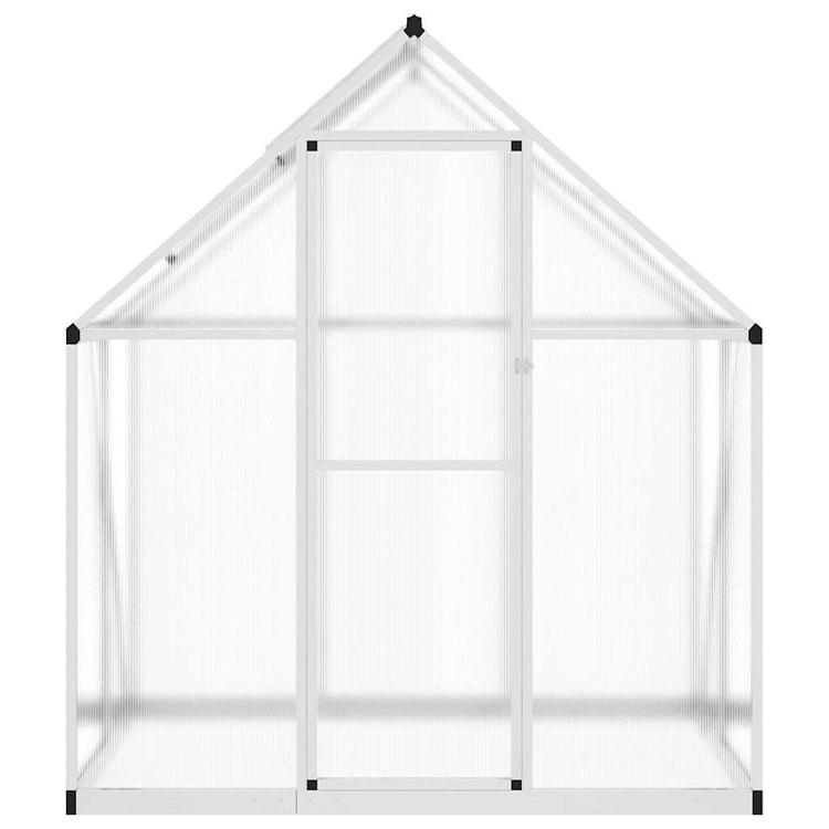 Vidaxl Tuinkas mit Basisrahmen 169x114x195 cm Aluminium Silberfarbe