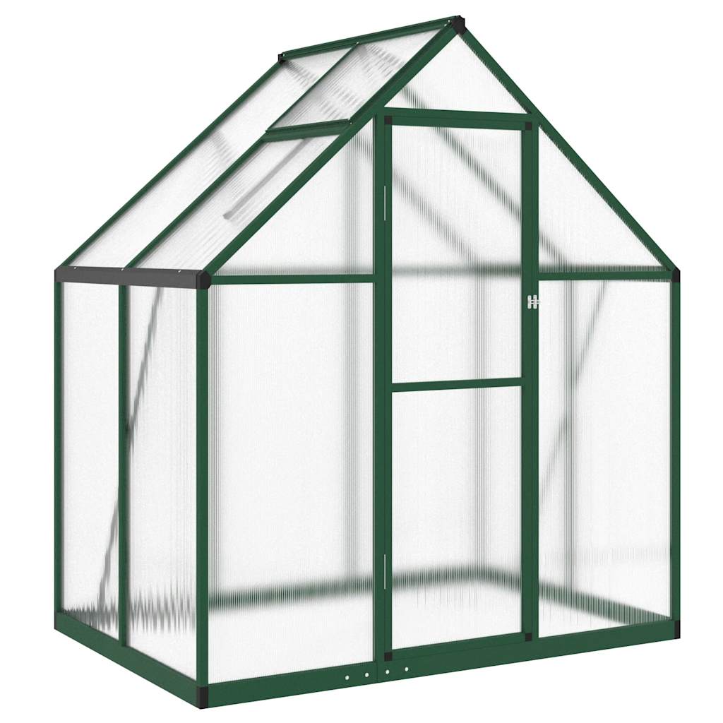 Vidaxl Tuinkas mit Basisrahmen 169x114x195 cm Aluminiumgrün