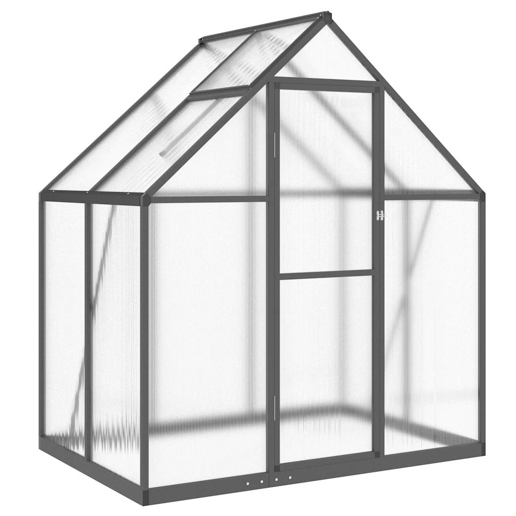 Vidaxl Tuinkas mit Basisrahmen 169x114x195 cm Aluminium -Anthrazitfarbe