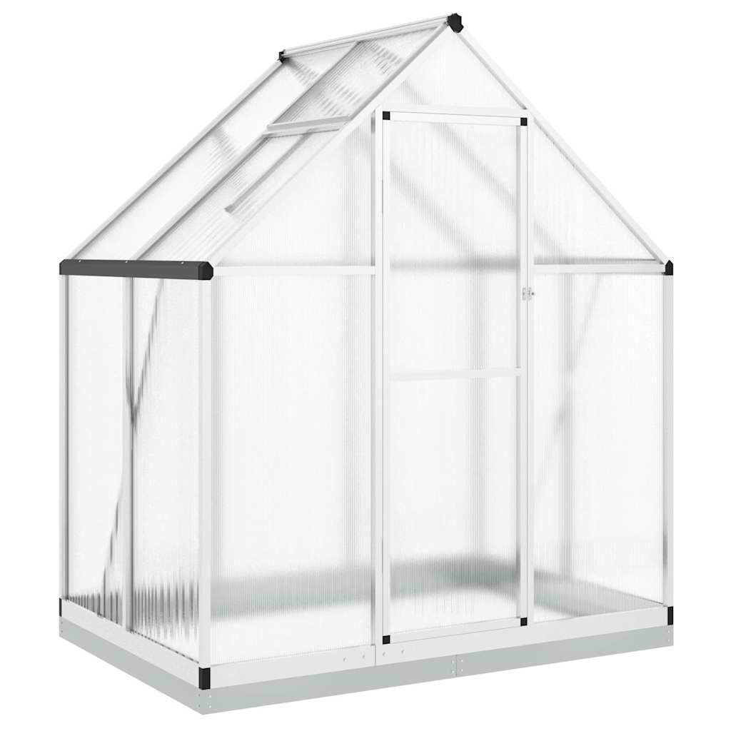 Vidaxl Tuinkas mit Basisrahmen 169x114x202 cm Aluminium Silberfarbe