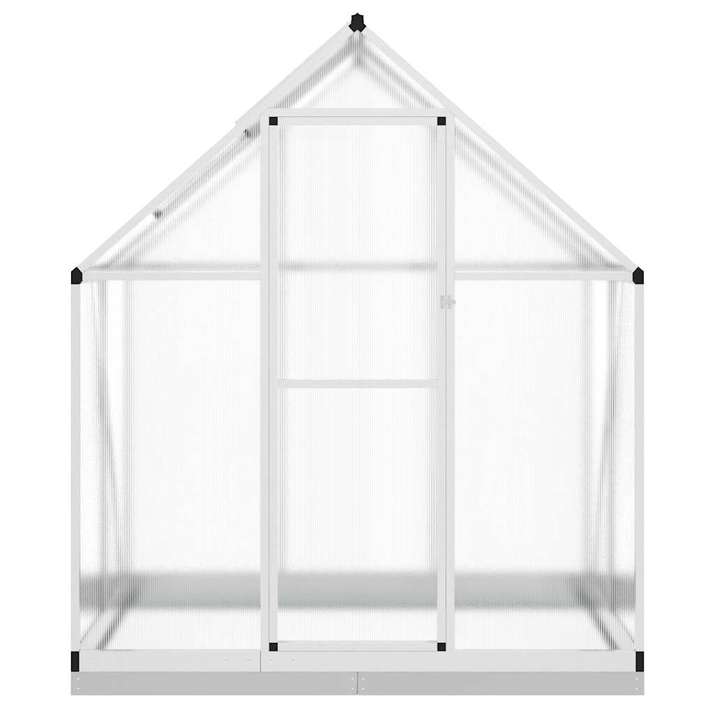 Vidaxl Tuinkas mit Basisrahmen 169x114x202 cm Aluminium Silberfarbe