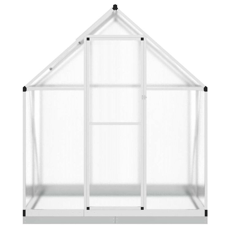 Vidaxl Tuinkas mit Basisrahmen 169x114x202 cm Aluminium Silberfarbe