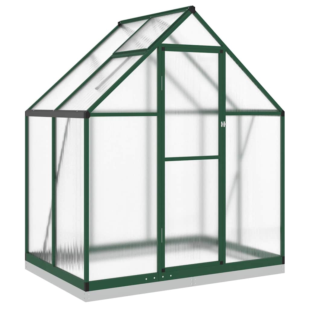 Vidaxl Tuinkas mit Basisrahmen 169x114x202 cm Aluminiumgrün