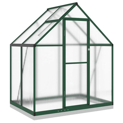 Vidaxl Tuinkas mit Basisrahmen 169x114x202 cm Aluminiumgrün