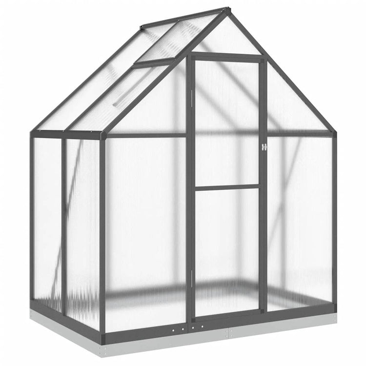 Vidaxl Tuinkas mit Basisrahmen 169x114x202 cm Aluminium -Anthrazitfarbe