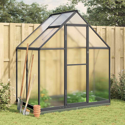 Vidaxl Tuinkas mit Basisrahmen 169x114x202 cm Aluminium -Anthrazitfarbe