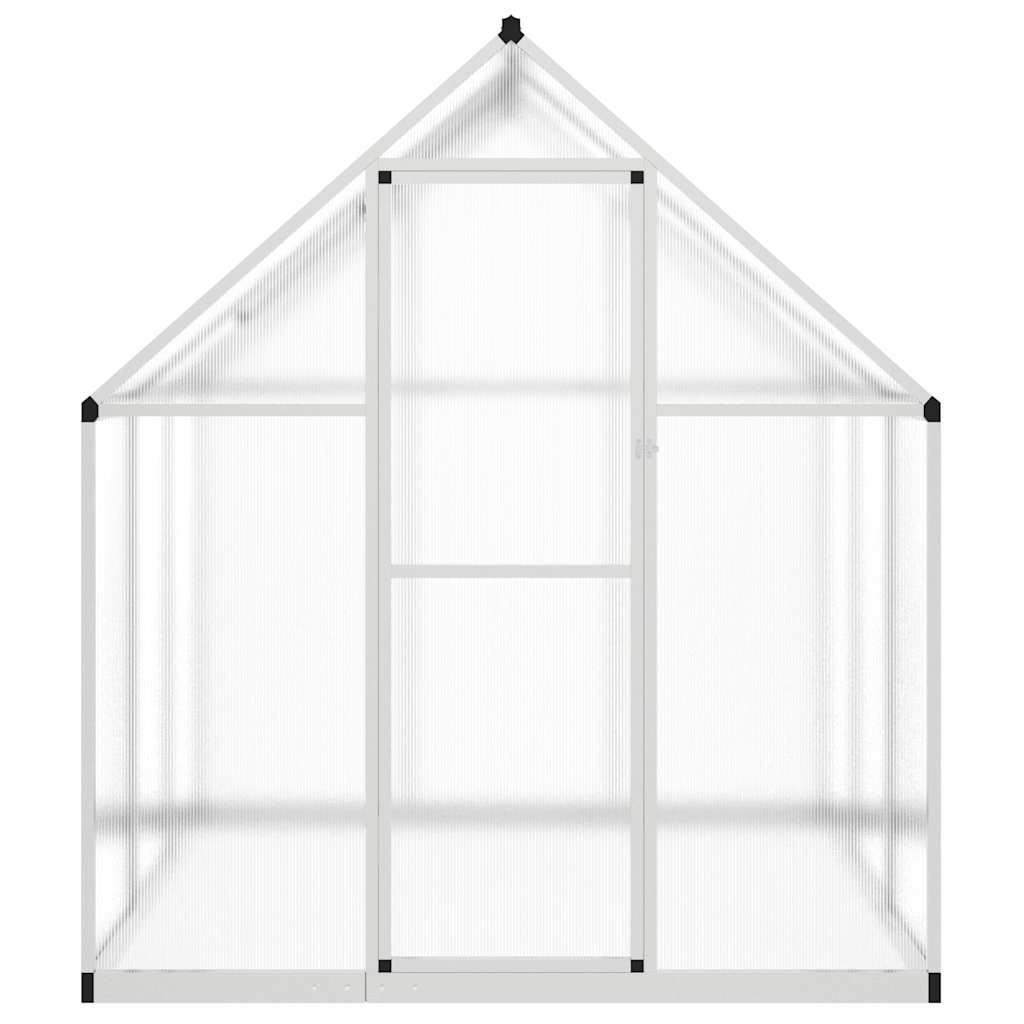 Vidaxl Tuinkas mit Basisrahmen 169x169x195 cm Aluminium Silberfarbe