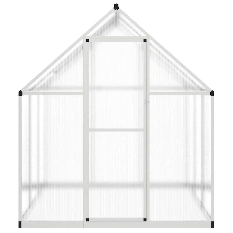 Vidaxl Tuinkas mit Basisrahmen 169x169x195 cm Aluminium Silberfarbe