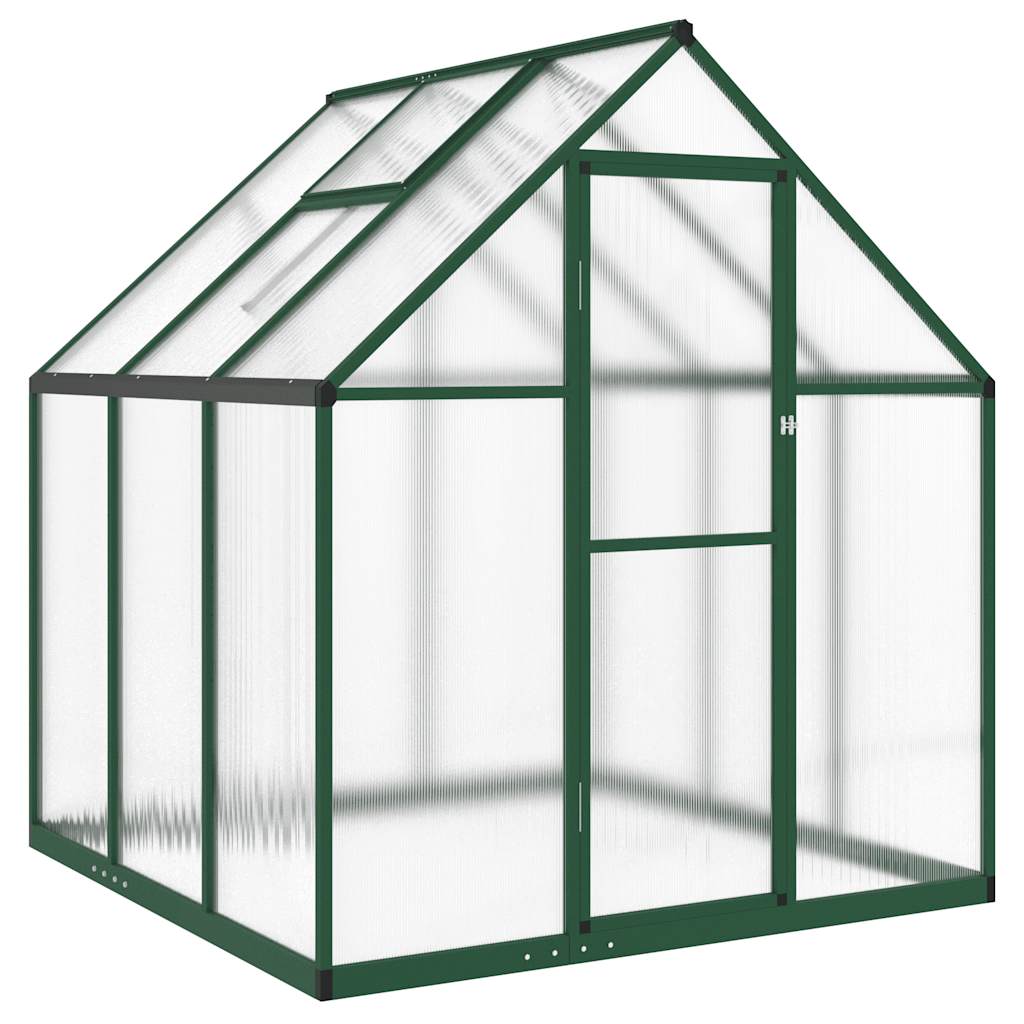 Vidaxl Tuinkas mit Basisrahmen 169x169x195 cm Aluminiumgrün