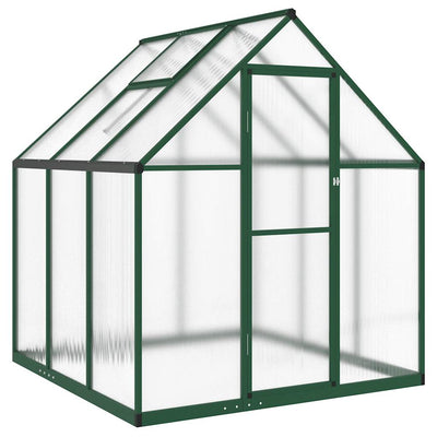 Vidaxl Tuinkas mit Basisrahmen 169x169x195 cm Aluminiumgrün