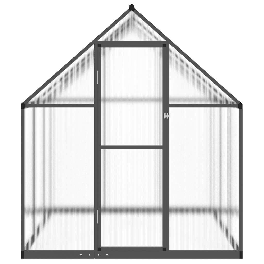 Vidaxl Tuinkas mit Basisrahmen 169x169x195 cm Aluminium -Anthrazitfarbe