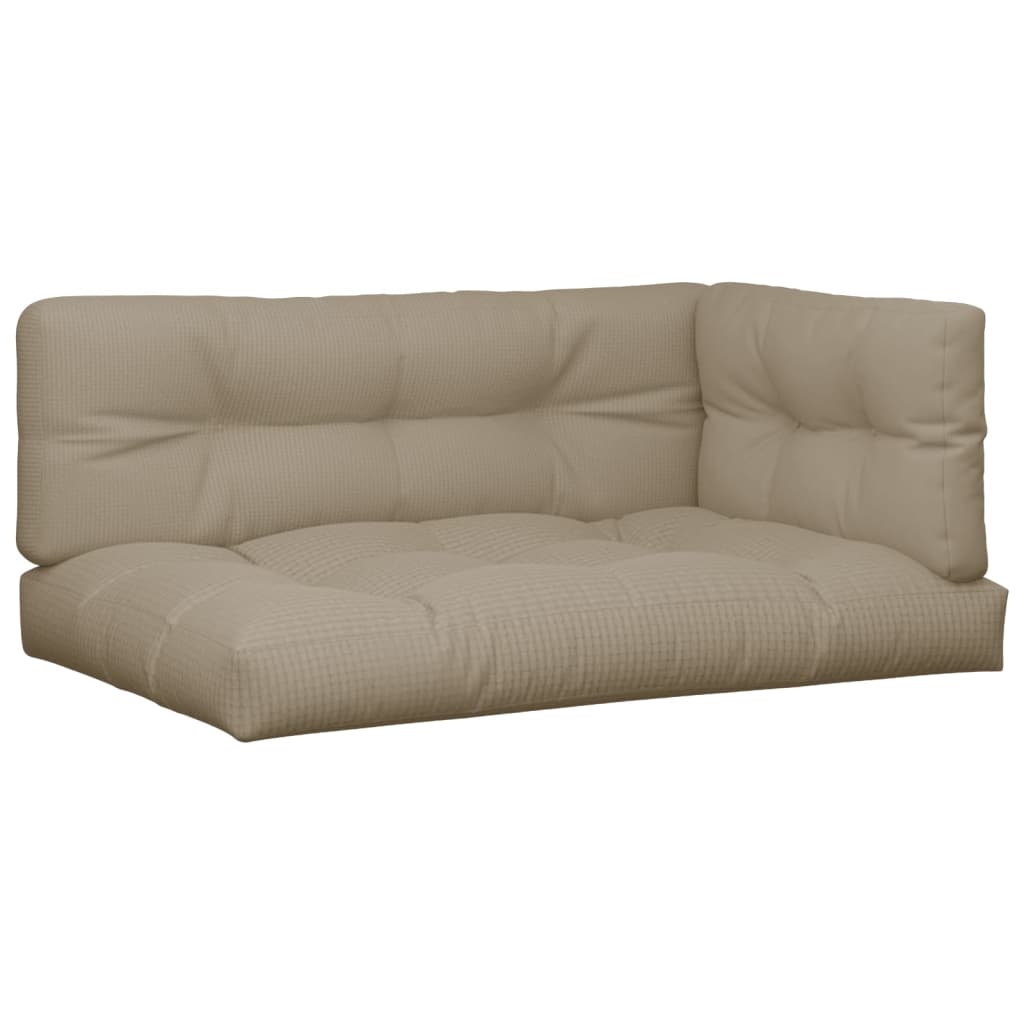 VidaXL Palettenkissen 3 Stück Stoff Taupe