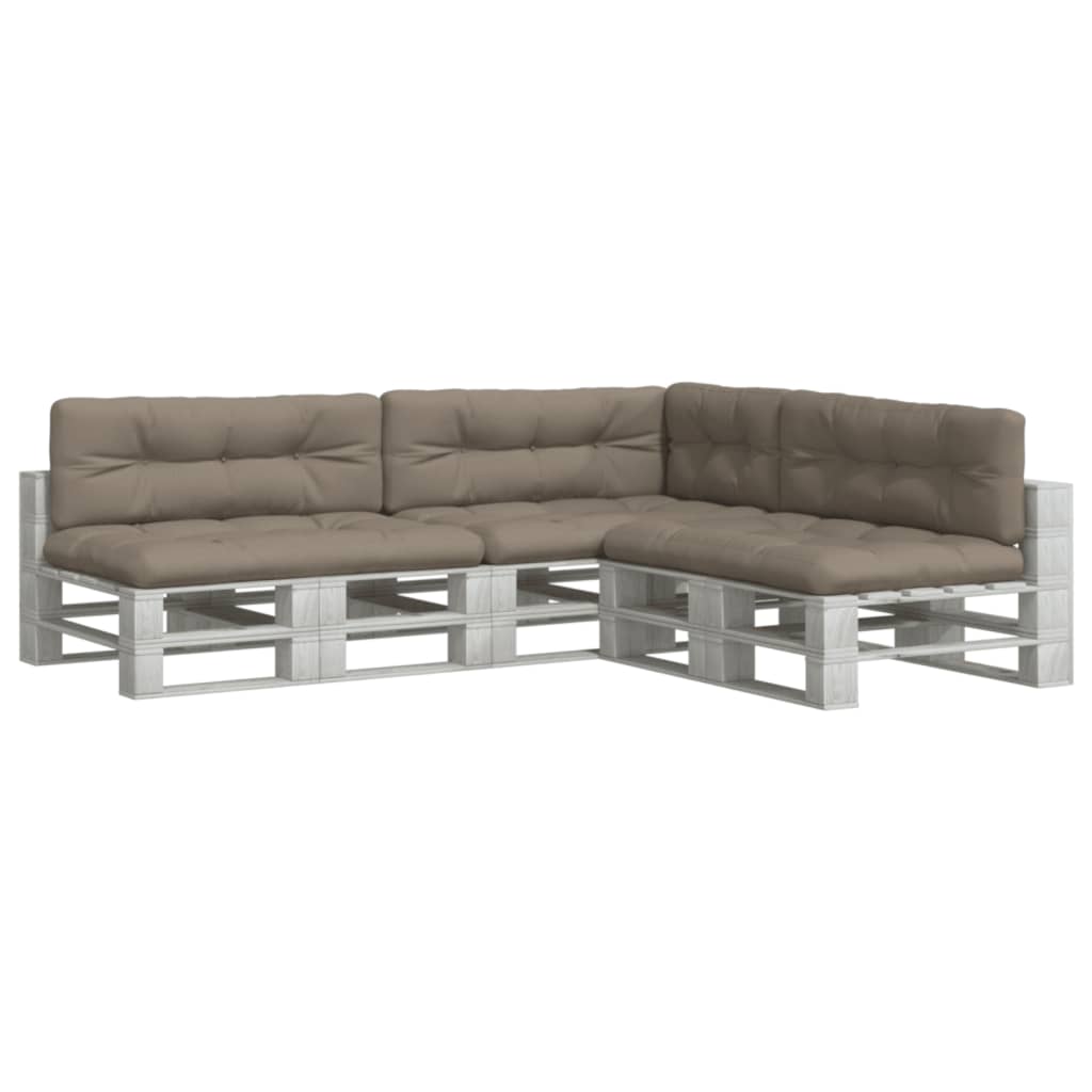 VidaXL Palettenkissen 7 Stück Stoff Taupe