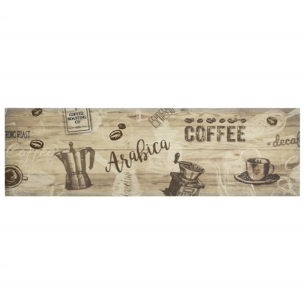 Vidaxl Küchenmatte Waschkaffee 45x150 cm Samtbraun