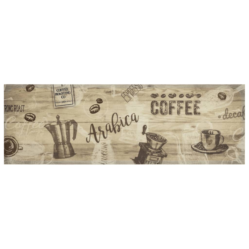Vidaxl Küchenmatte Waschmaschinenkaffee 60x180 cm Samtbraun