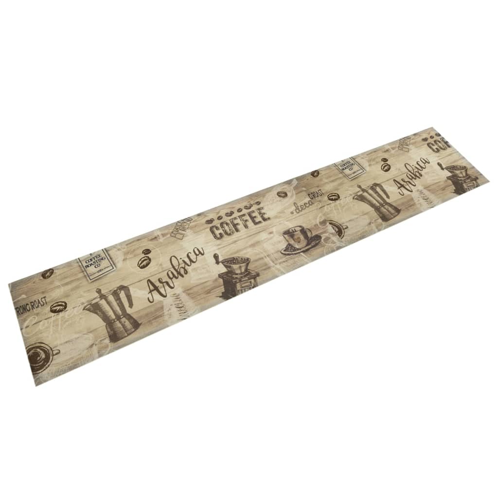 Vidaxl Küchenmatte Waschkaffee 60x300 cm Samtbraun