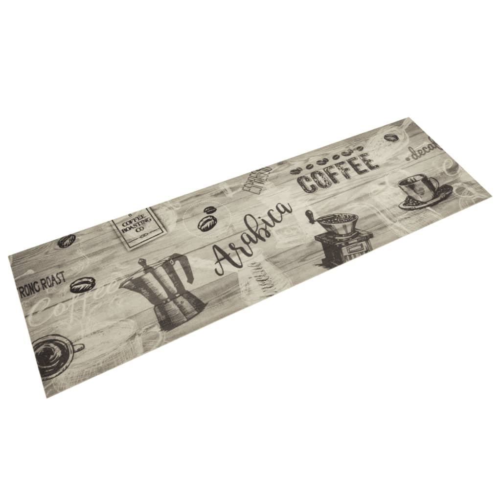 Vidaxl Küchenmatte Waschkaffee 45x150 cm Samtgrau