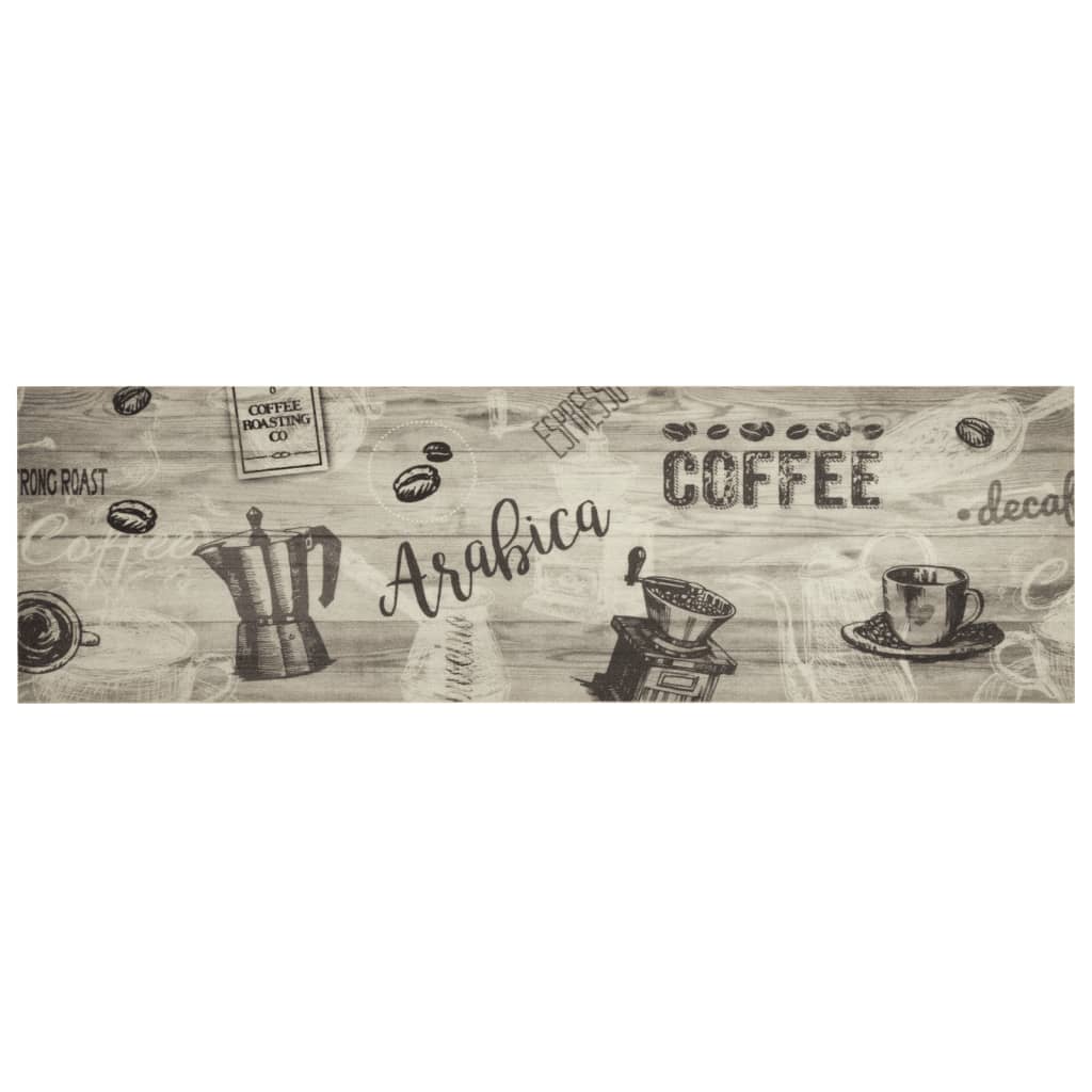 Vidaxl Küchenmatte Waschkaffee 45x150 cm Samtgrau