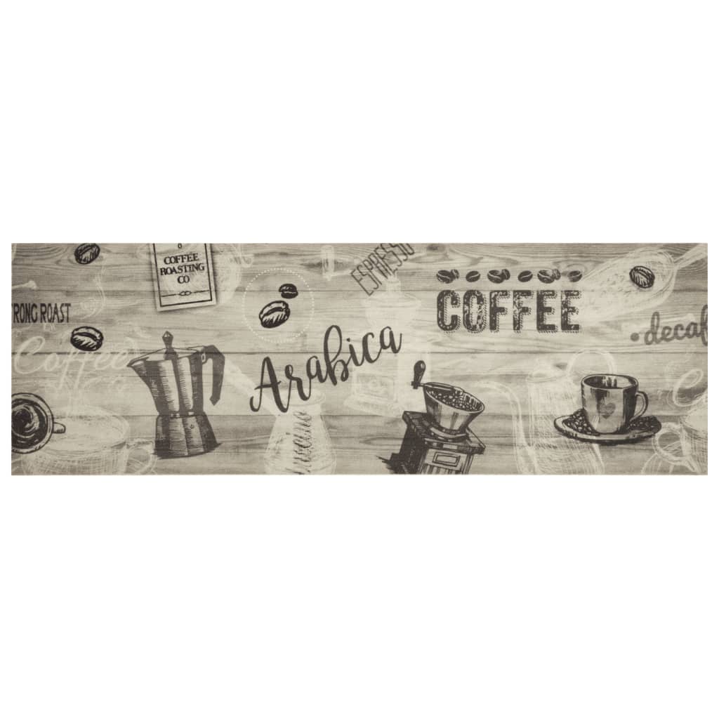 Vidaxl Küchenmatte Waschkaffee 60x180 cm Samtgrau