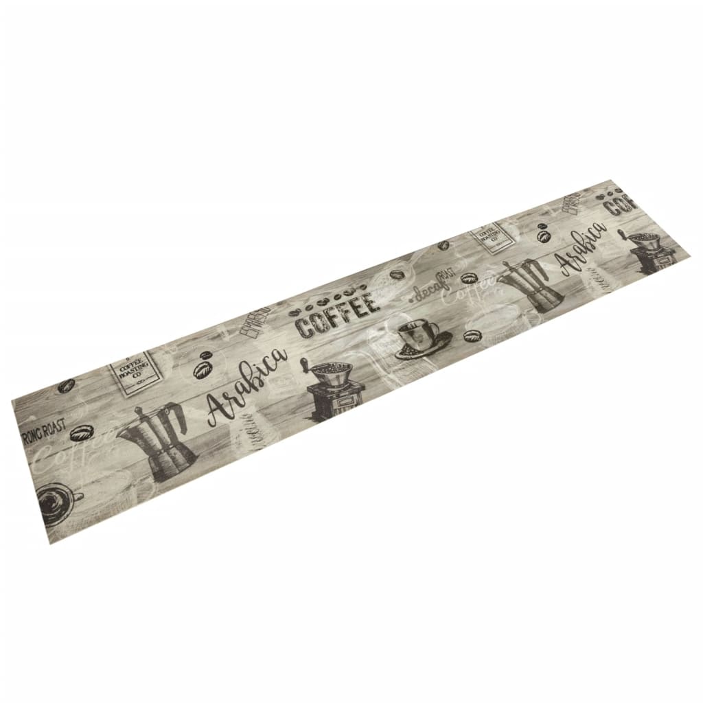 Vidaxl Küchenmatte Waschkaffee 60x300 cm Samt Grau