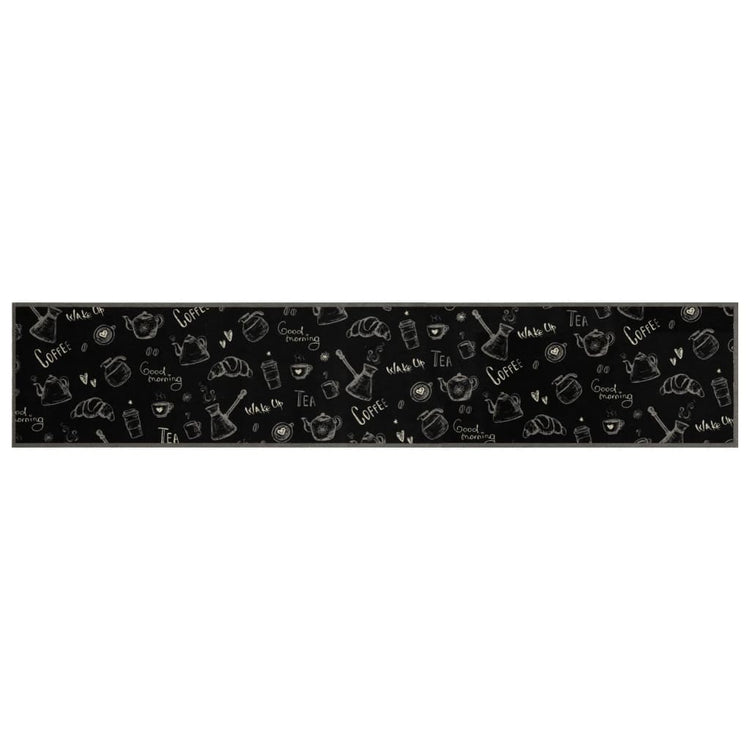 Vidaxl Küchenmatte Waschbarer Druck 60x300 cm Samt Schwarz