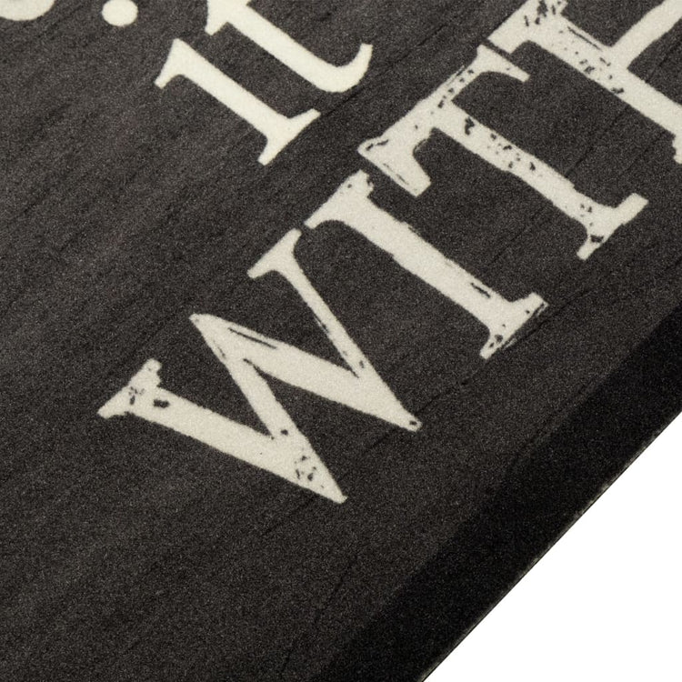 Vidaxl Küchenmatte Waschbarer Druck 45x150 cm Samt Schwarz