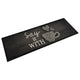 Vidaxl Küchenmatte Waschbarer Druck 60x180 cm Samt Schwarz