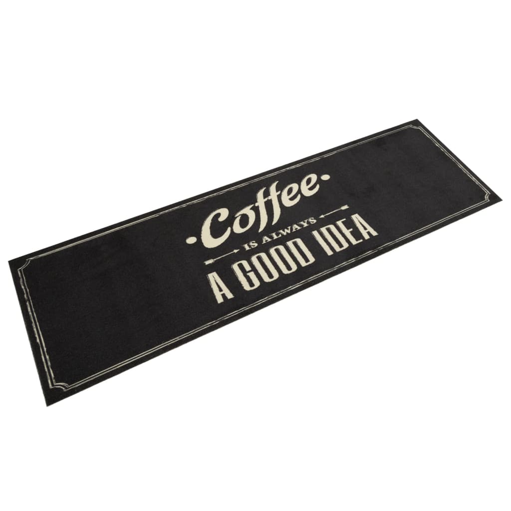 Vidaxl Küchenmatte Waschkaffee Text 45x150 cm Samt