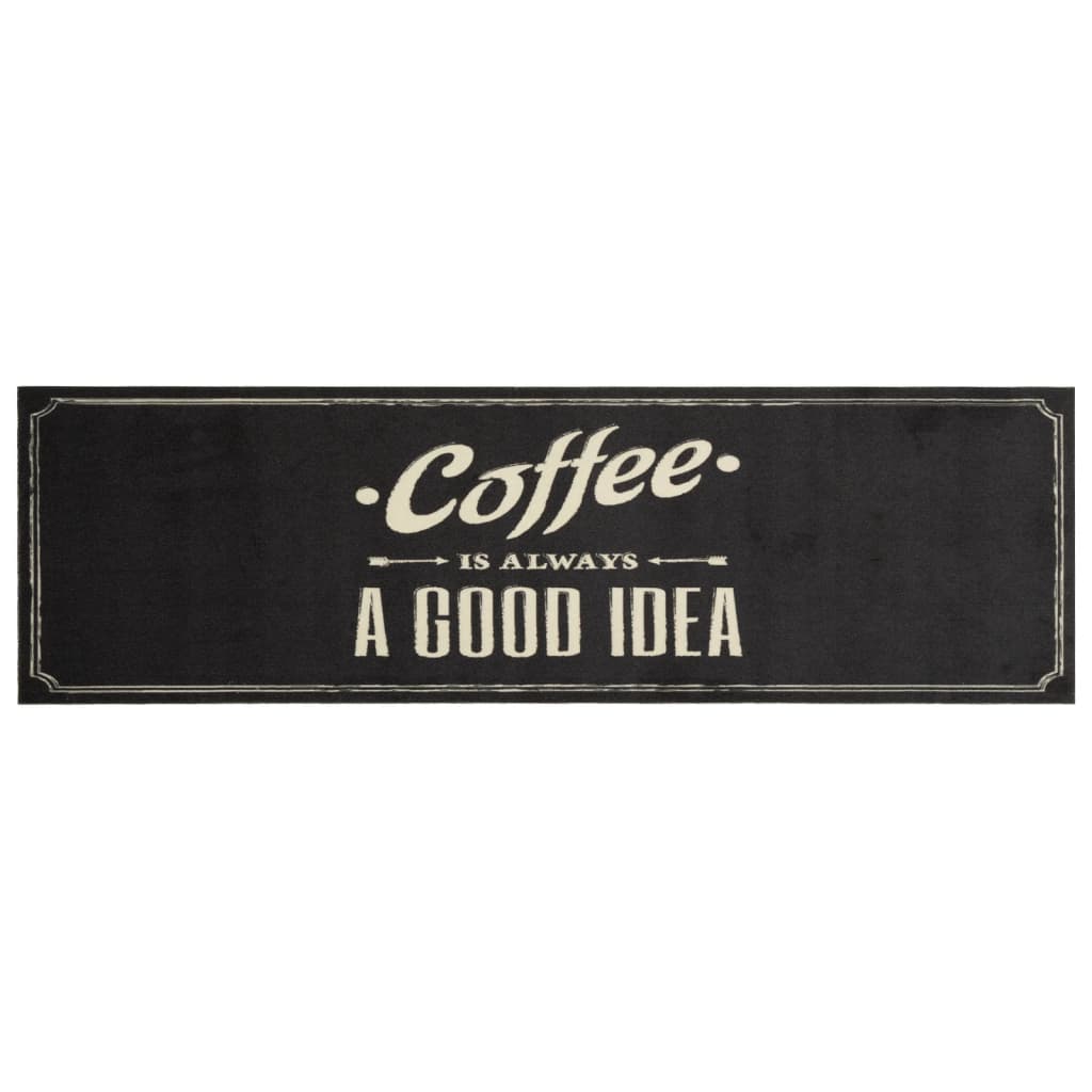 Vidaxl Küchenmatte Waschkaffee Text 45x150 cm Samt