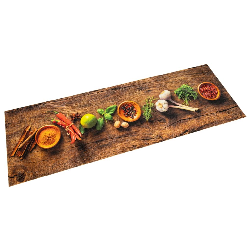 Vidaxl Küchenmatte Waschbarer Druck 60x300 cm Samt