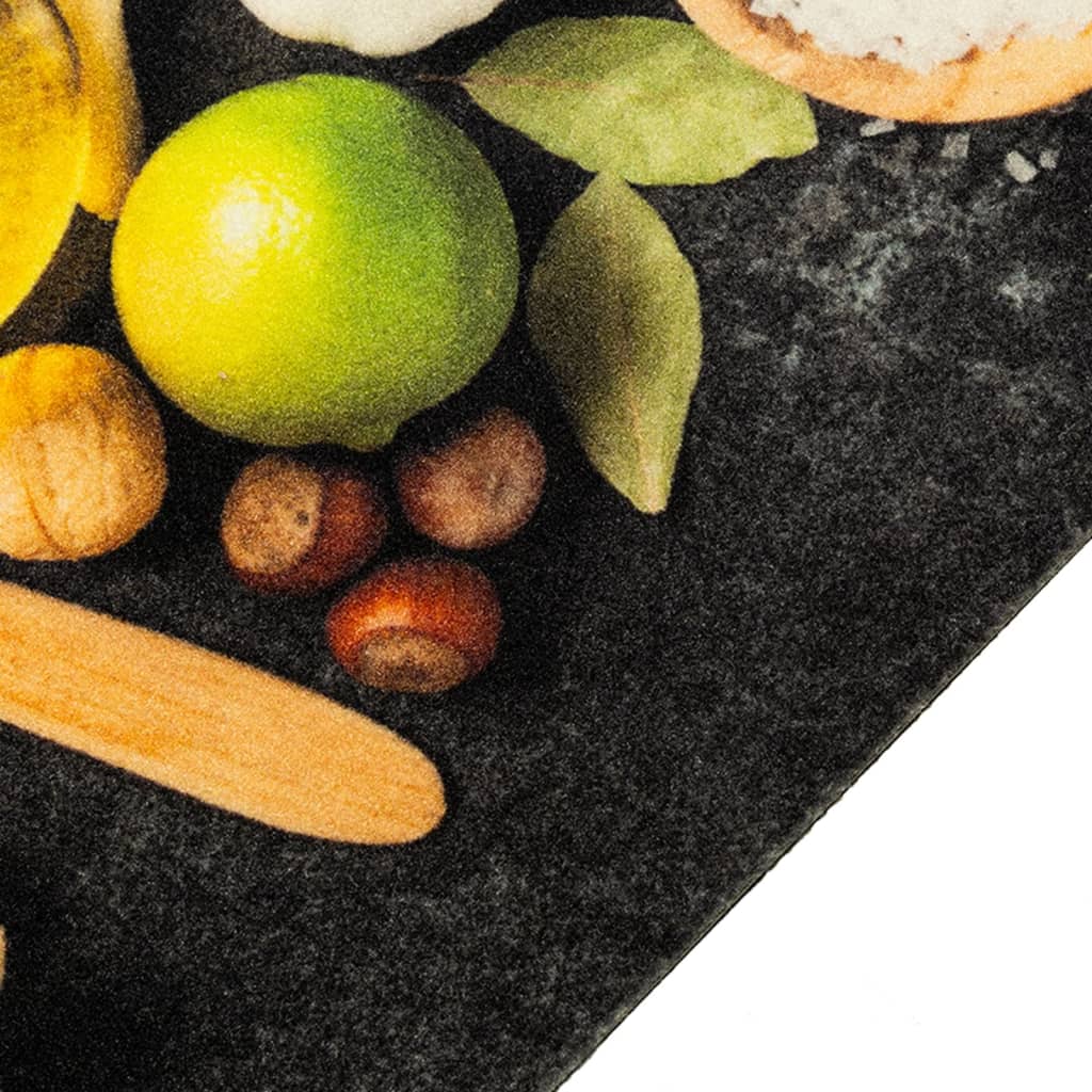 Vidaxl Küchenmatte Waschbarer Druck 45x150 cm Samt