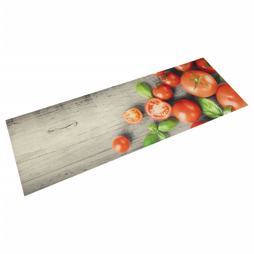 Vidaxl Küchenmatte Waschbarer Tomatendruck 60x180 cm Samt