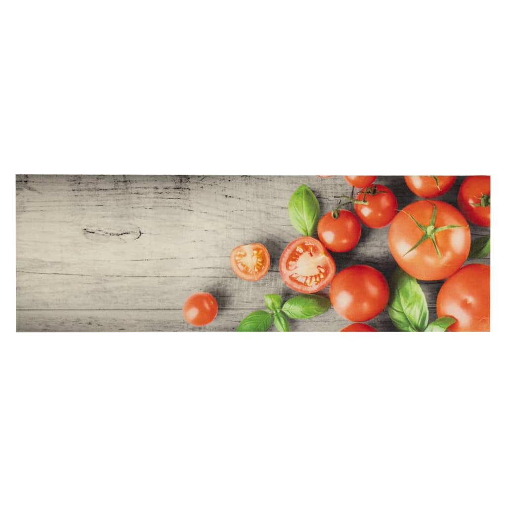 Vidaxl Küchenmatte Waschbarer Tomatendruck 60x180 cm Samt