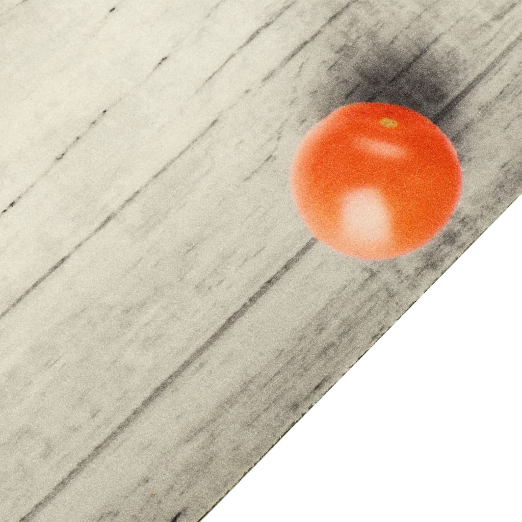 Vidaxl Küchenmatte Waschbarer Tomatendruck 60x180 cm Samt