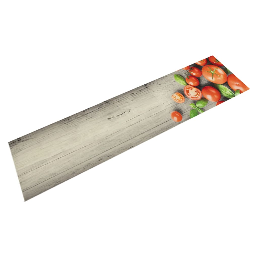 Vidaxl Küchenmatte Waschbarer Tomatendruck 60x300 cm Samt
