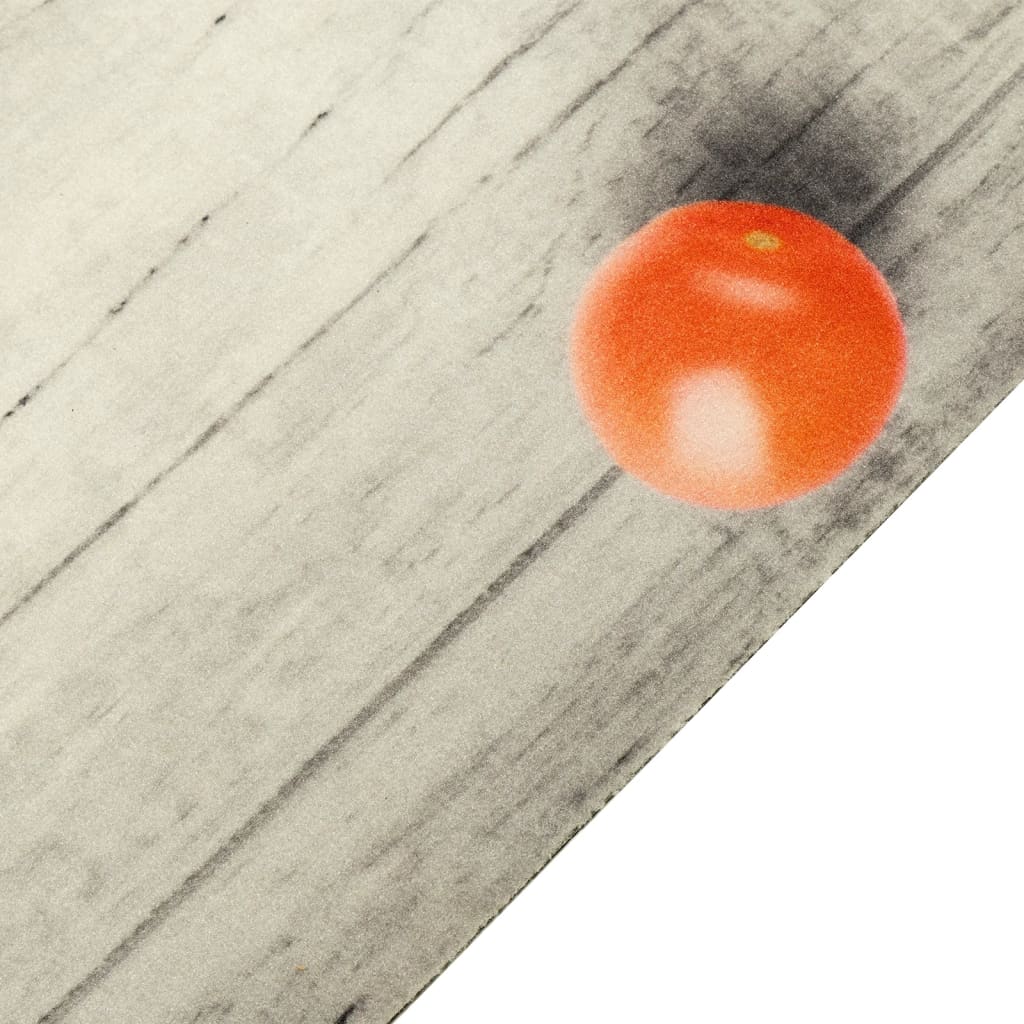 Vidaxl Küchenmatte Waschbarer Tomatendruck 60x300 cm Samt