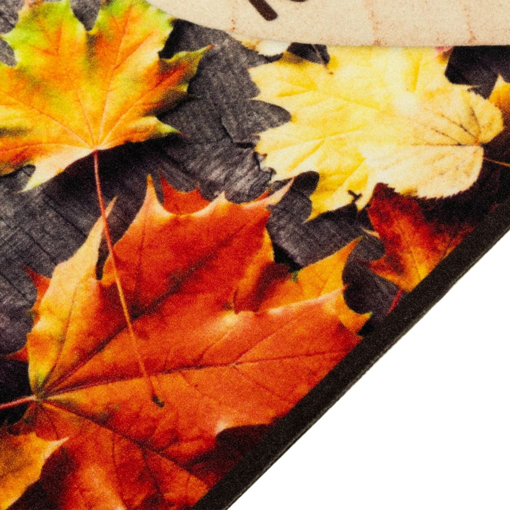 Vidaxl Küchenmatte Waschbarer Herbstabdruck 45x150 cm Samt