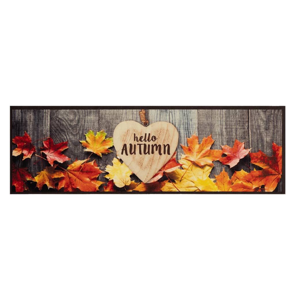 Vidaxl Küchenmatte Waschbarer Herbstabdruck 60x180 cm Samt