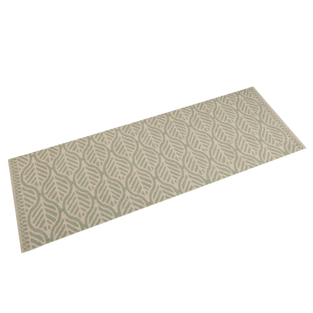 Vidaxx Küchenmatte waschbarer Blattdruck 45x150 cm Samt