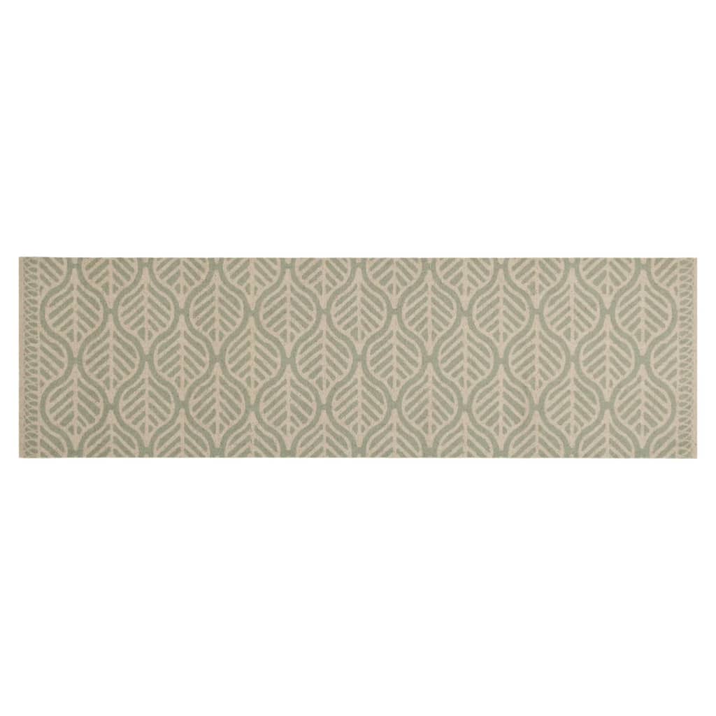 Vidaxx Küchenmatte waschbarer Blattdruck 45x150 cm Samt