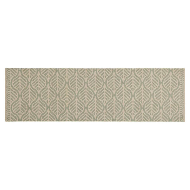 Vidaxx Küchenmatte waschbarer Blattdruck 45x150 cm Samt
