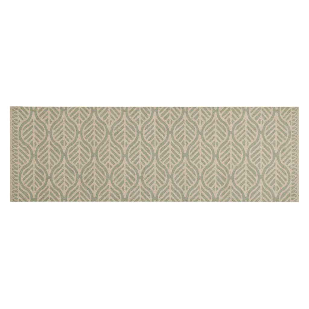 Vidaxx Küchenmatte waschbarer Blattdruck 60x180 cm Samt
