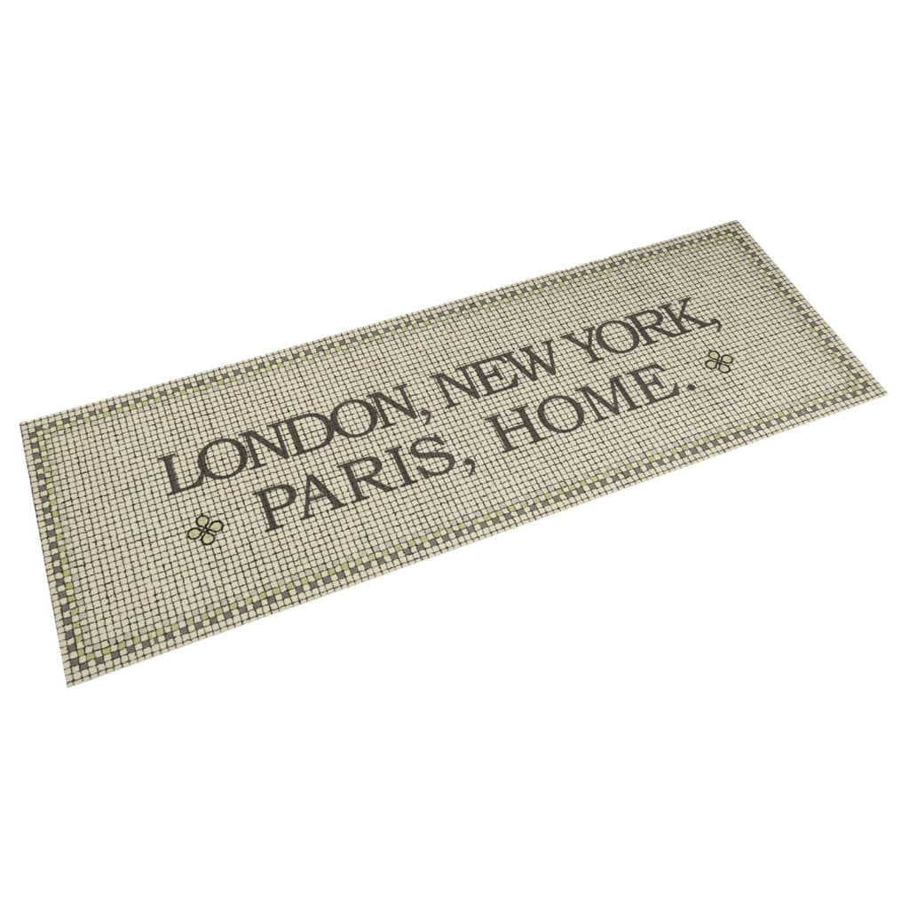 Vidaxl Küchenmatte Waschmaschine Home Text 60x180 cm Samt