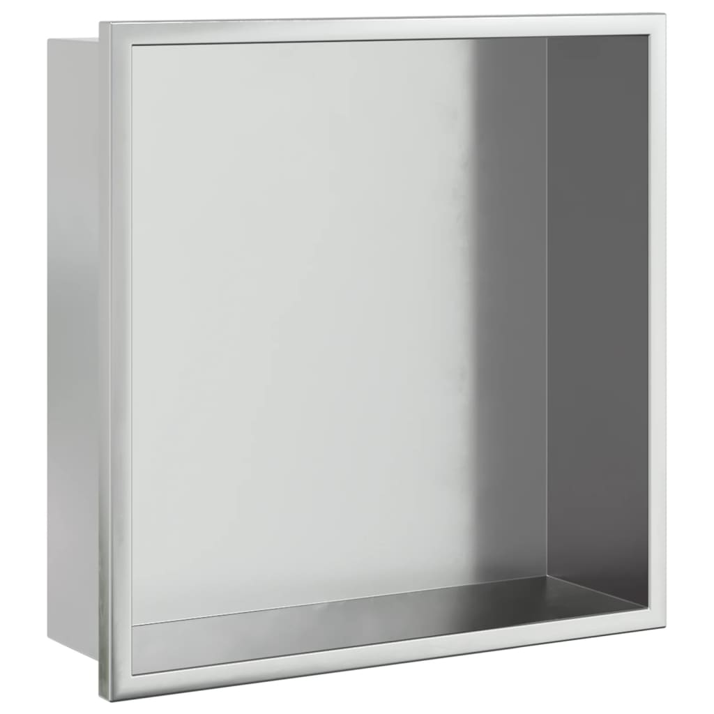 VIDAXL -Dusche 32x32x9 cm Edelstahl gebürstet Silber gefärbt